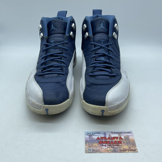 Size 11 - Jordan 12 Retro Indigo 2020 Blue White Silver Leather (130690-404)