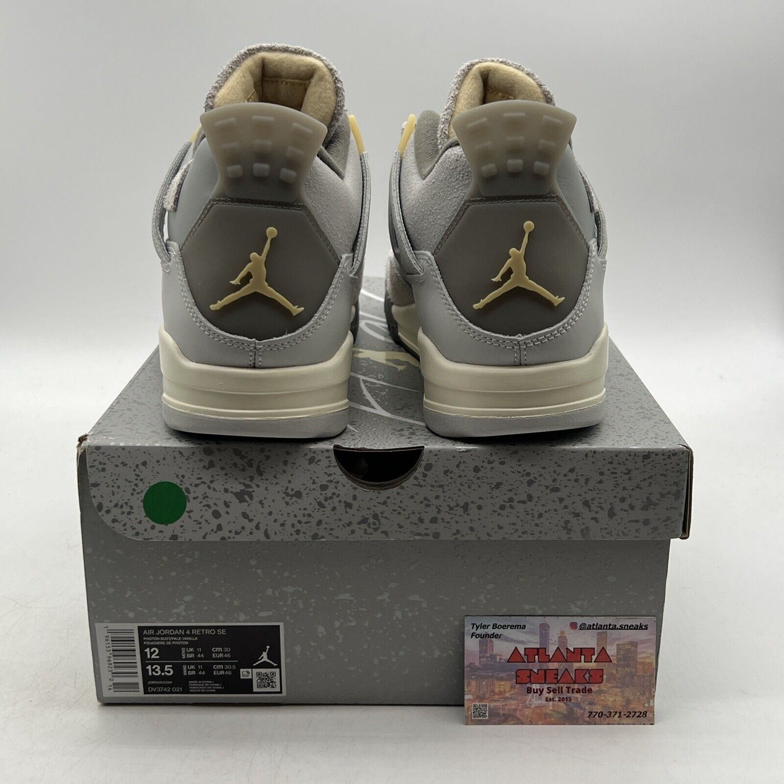 Size 12 - Jordan 4 Retro SE Low Craft Suede Grey Leather  (DV3742-021)