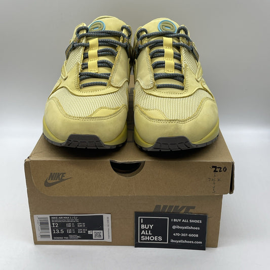 Size 12 - Nike Air Max 1 x Travis Scott Saturn Gold Yellow Suede (DO9392-700)