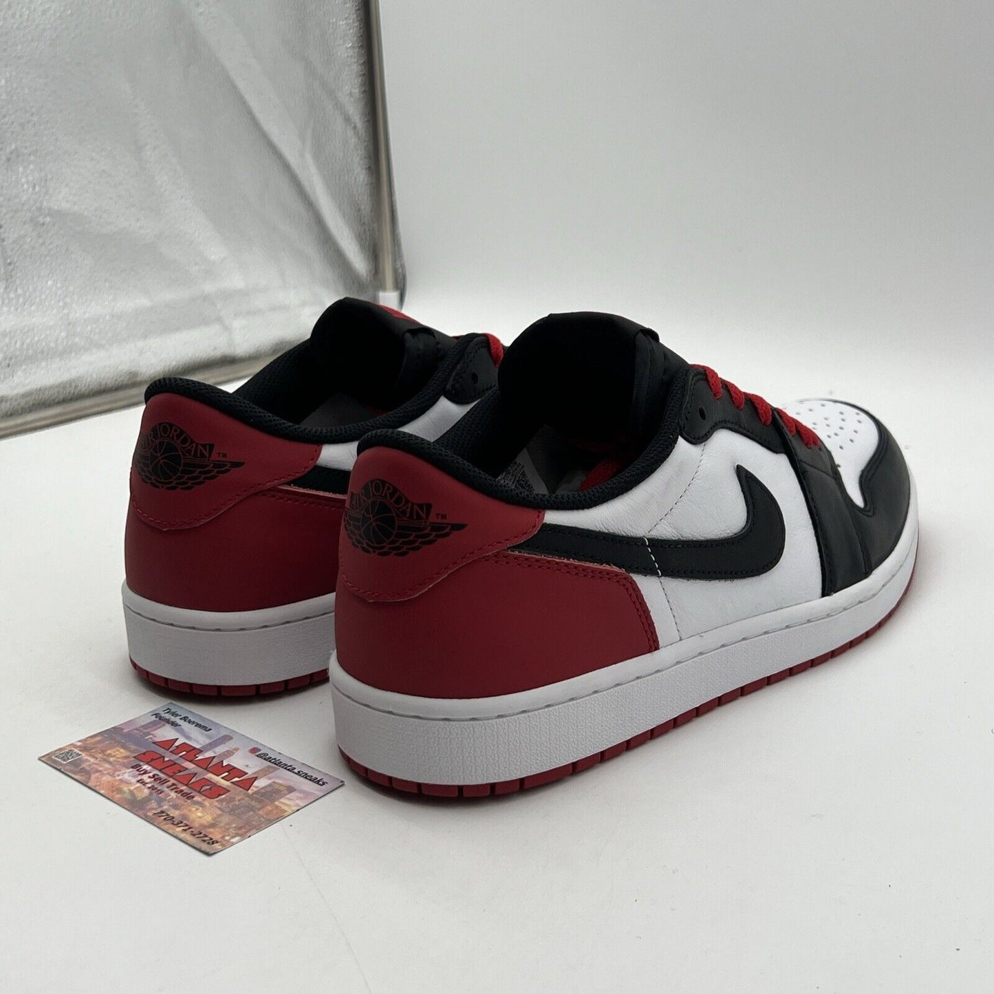 Size 12.5 - Air Jordan 1 Retro OG Low Black Toe Red White Leather (CZ0790-106)