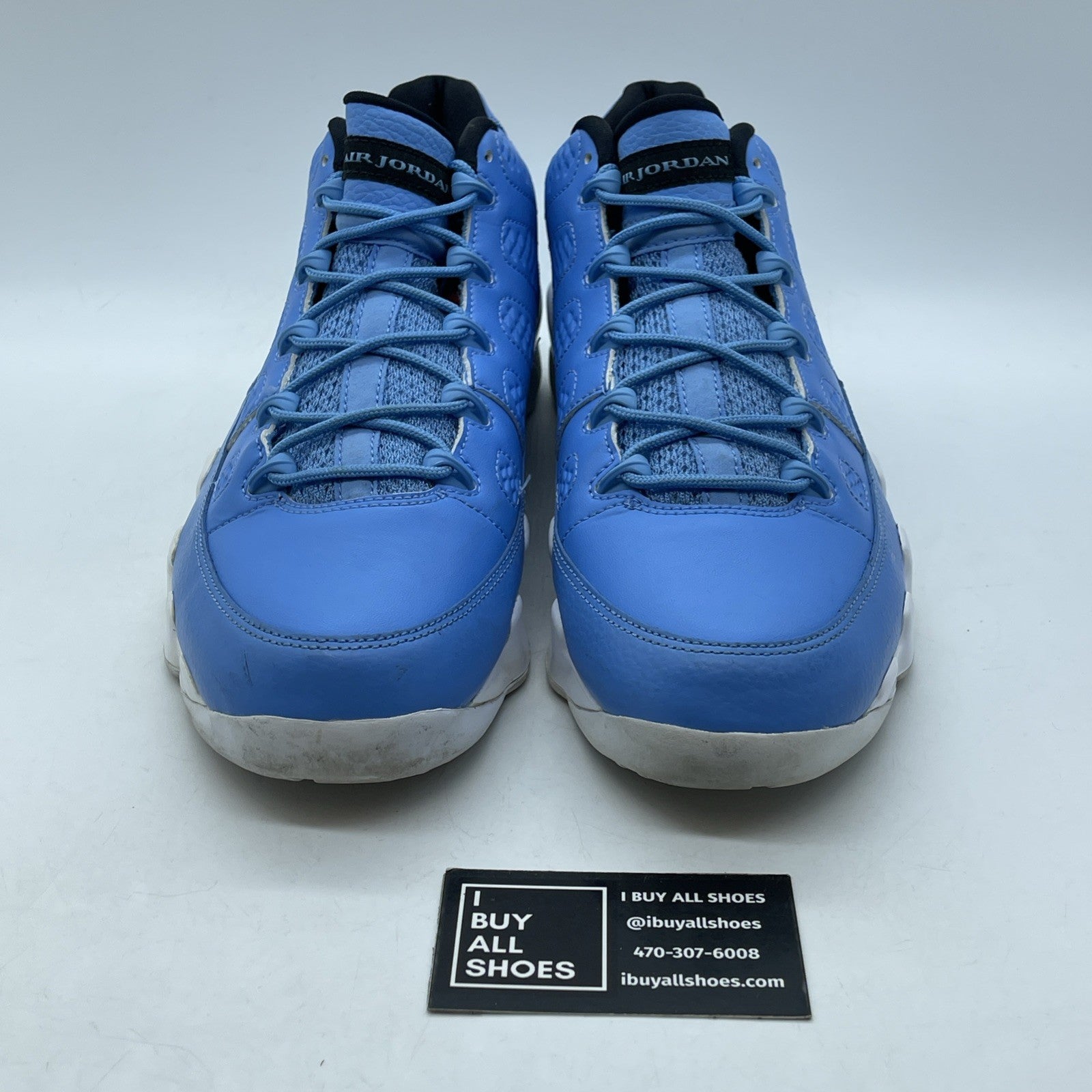 Size 11.5 - Air Jordan 9 Retro Low Pantone Blue Black Leather (832822-401)