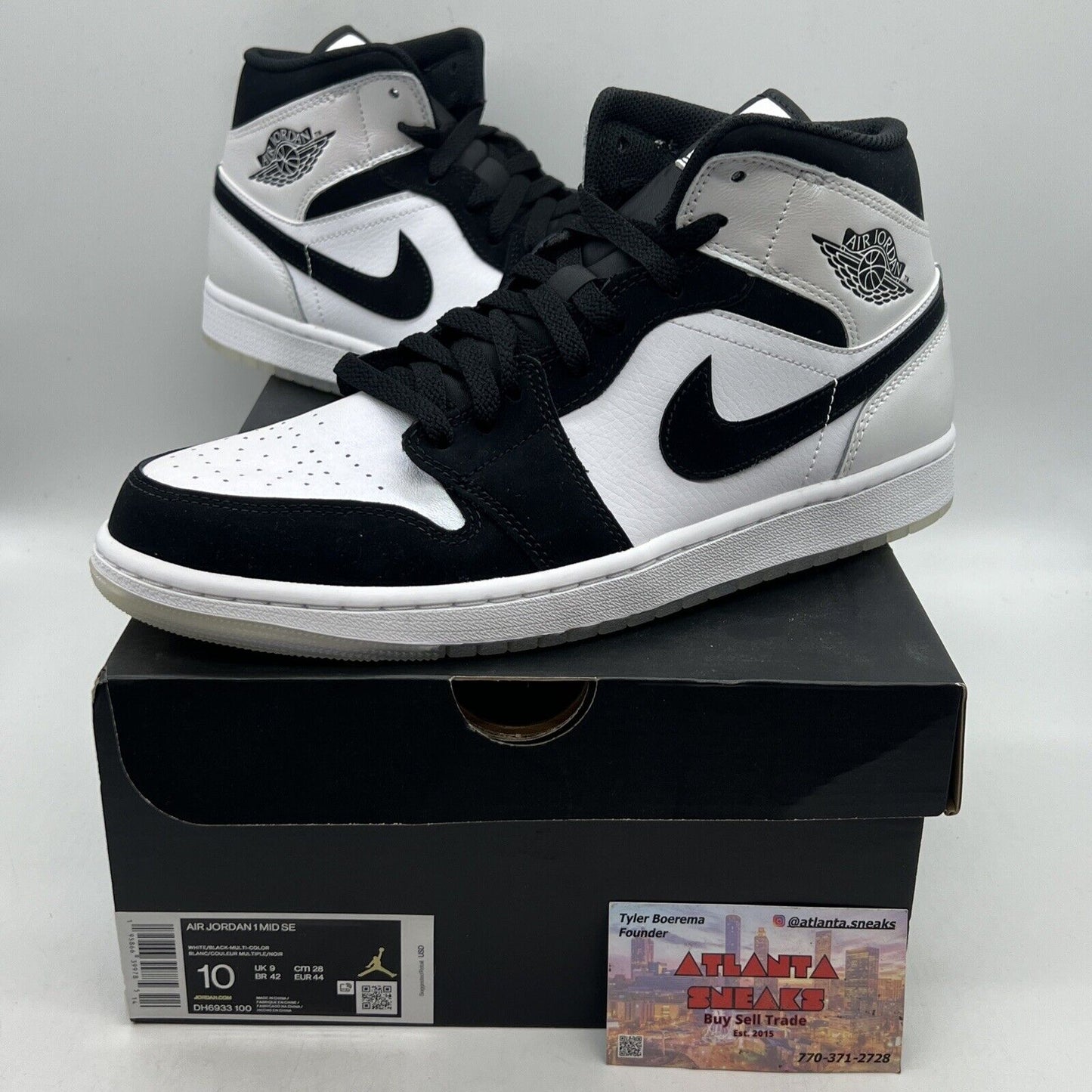 Size 10 - Jordan 1 Mid SE Diamond Brand New Og All