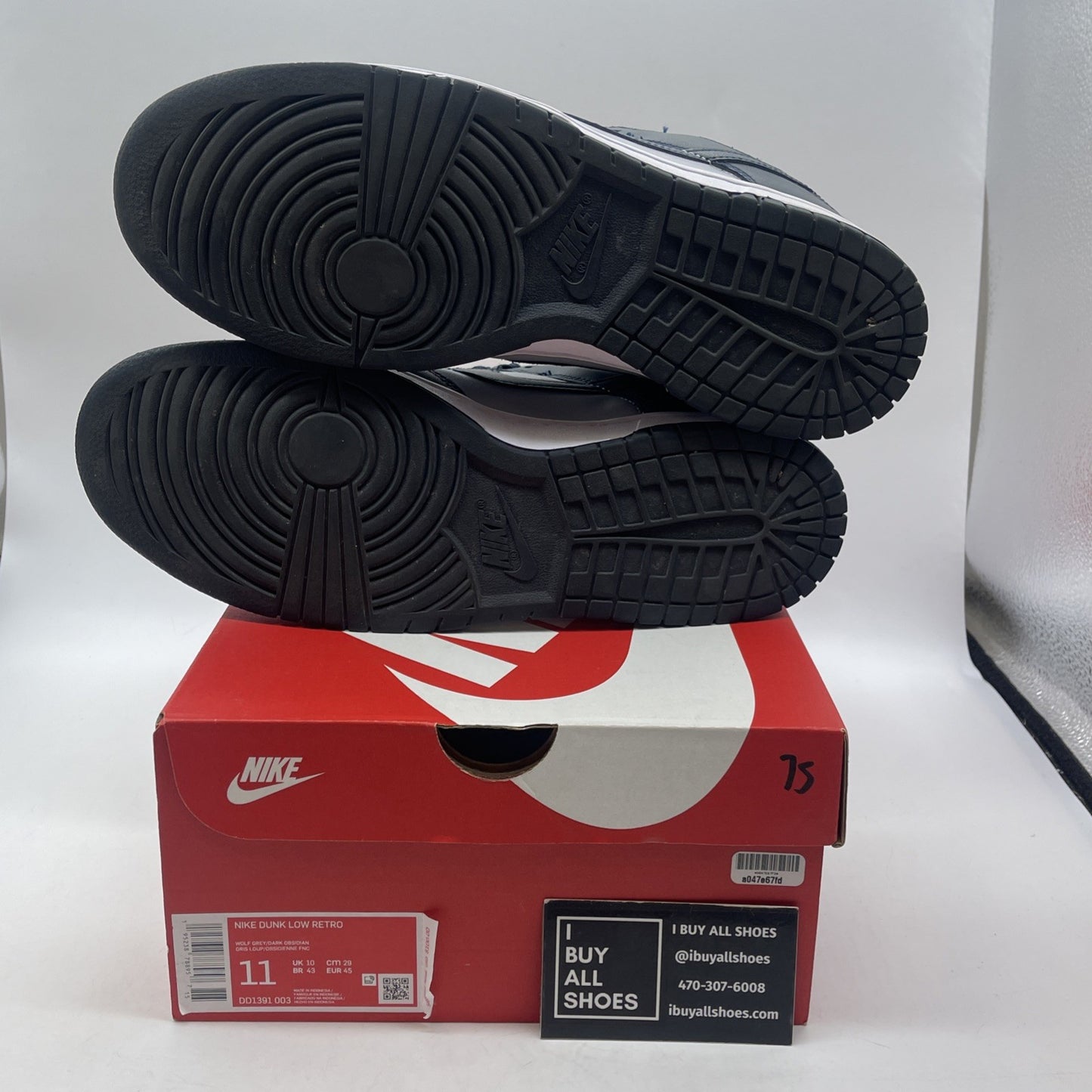 Size 11 - Nike Dunk Low Georgetown Blue Grey Leather (DD1391-003)
