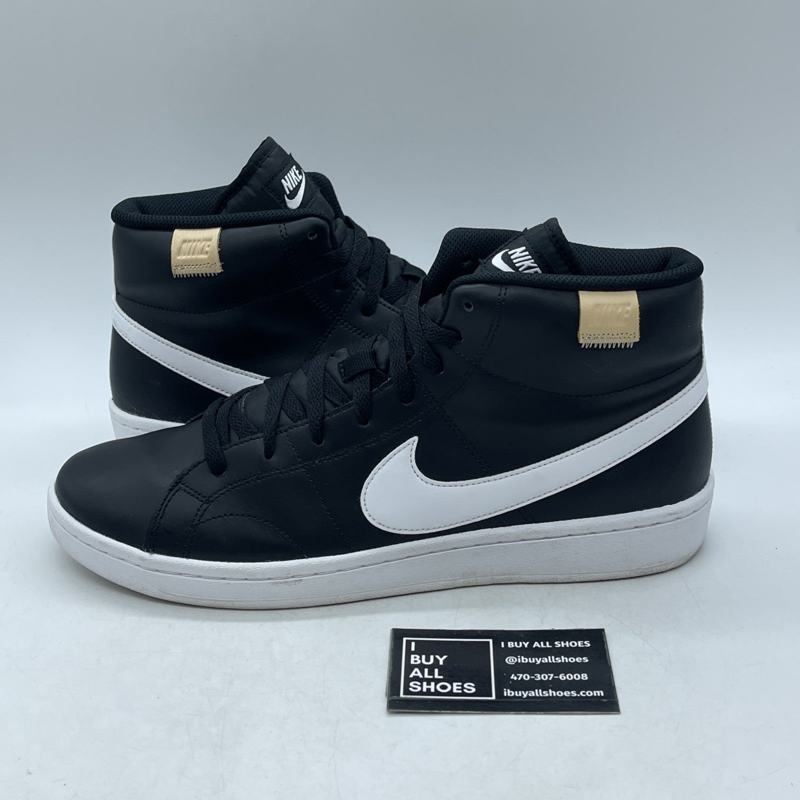 Size 11.5 - Nike Court Royale 2 Mid Black Onyx (CQ9179-001)