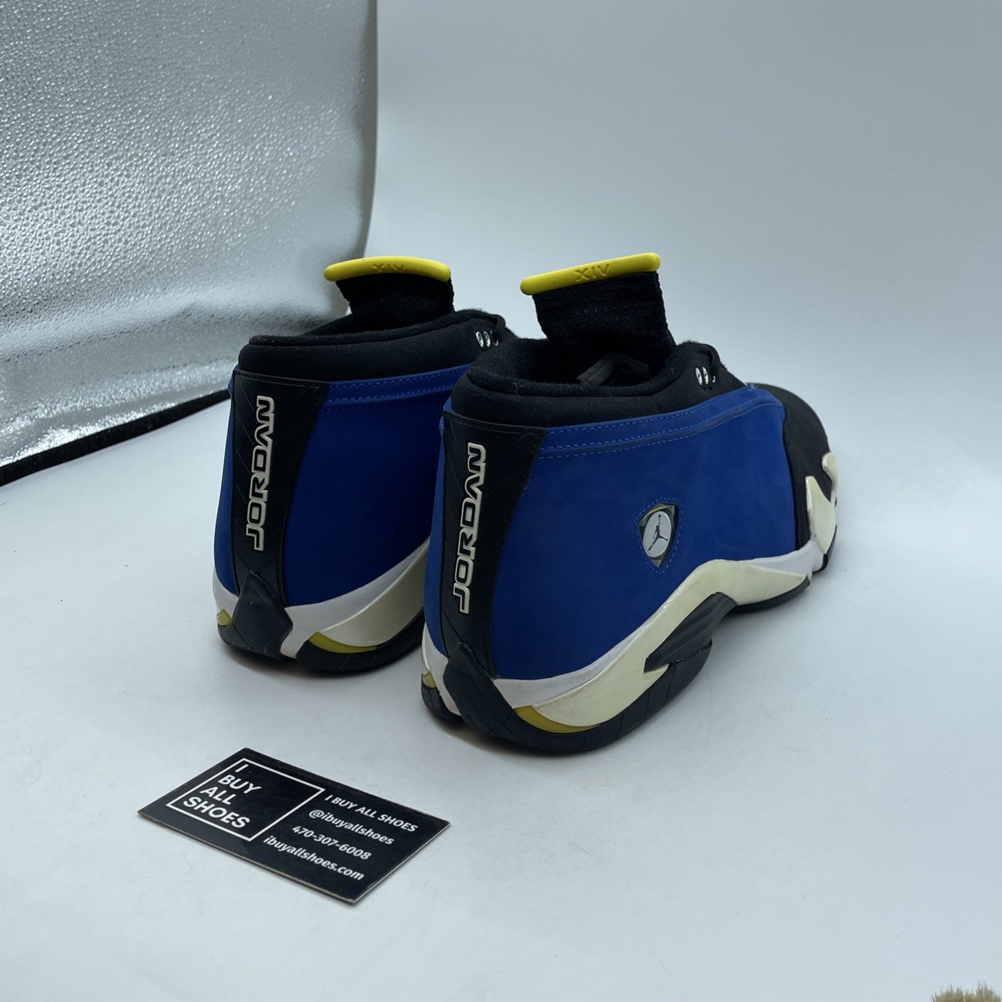 Size 11 - Air Jordan 14 Retro 2015 Low Laney Blue Black Suede (807511-405)