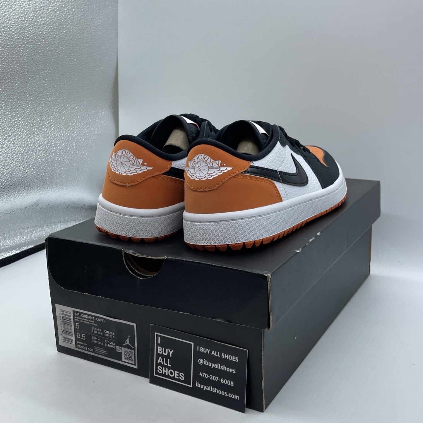 Size 5 - Jordan 1 Low Golf Shattered Backboard 2022 Suede Leather (DD9315-800)