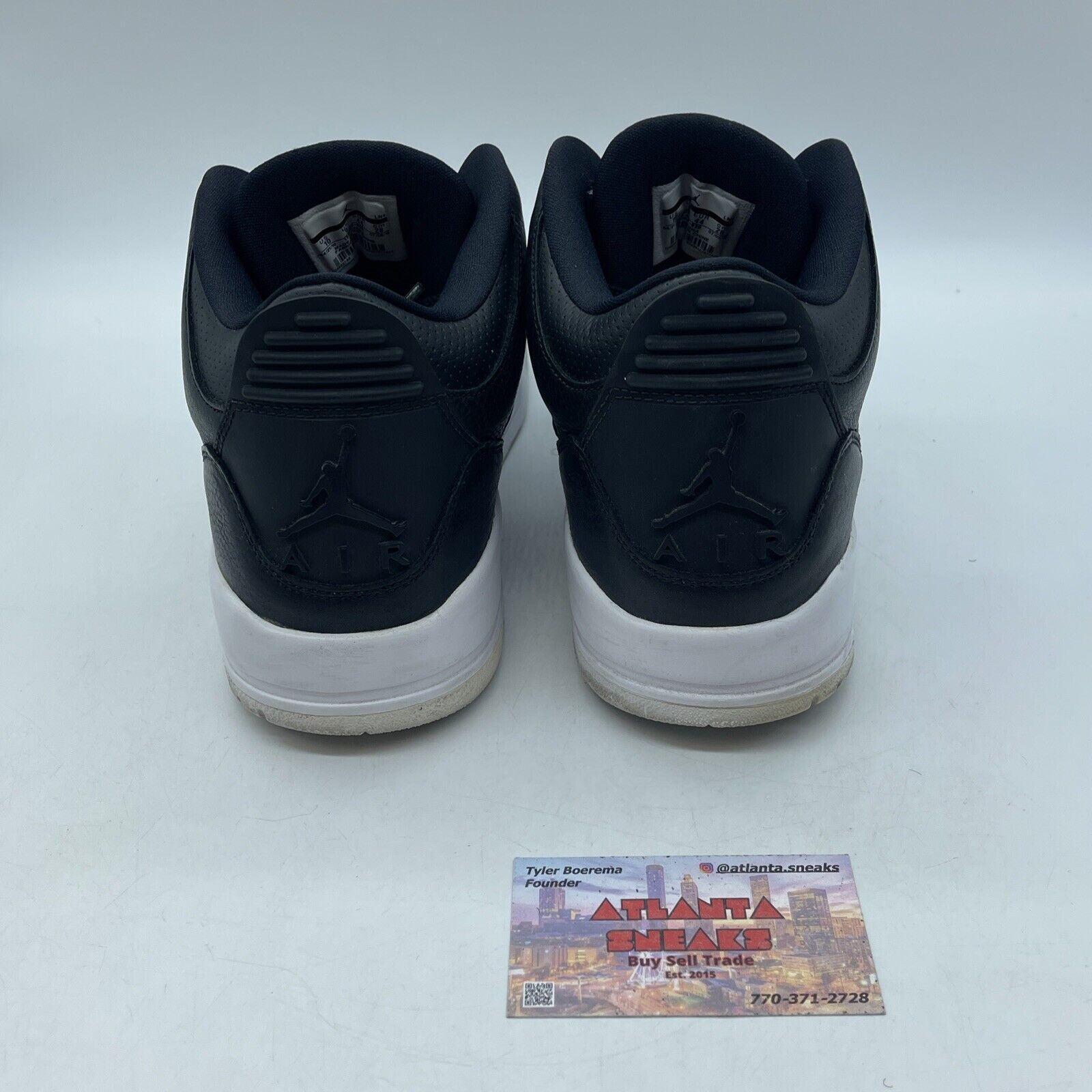 Size 10 - Air Jordan 3 Retro Cyber Monday White Black Leather (136064-020)