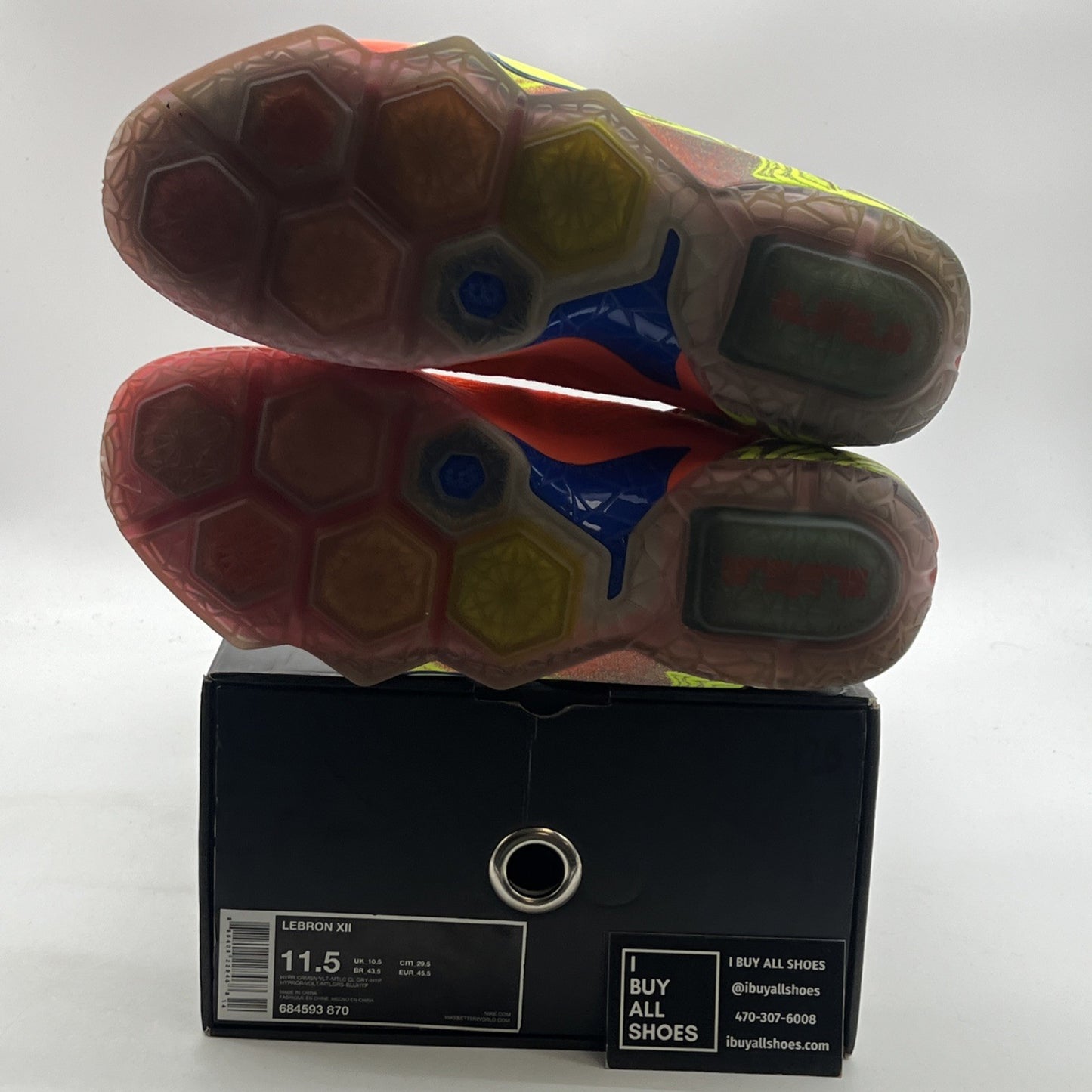Size 11.5 - Nike LeBron 12 Six Meridians (684593-870)