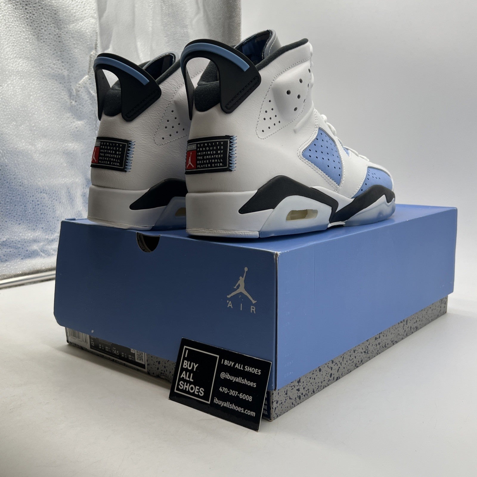 Size 13 - Air Jordan 6 Retro Mid UNC Home (CT8529-410)