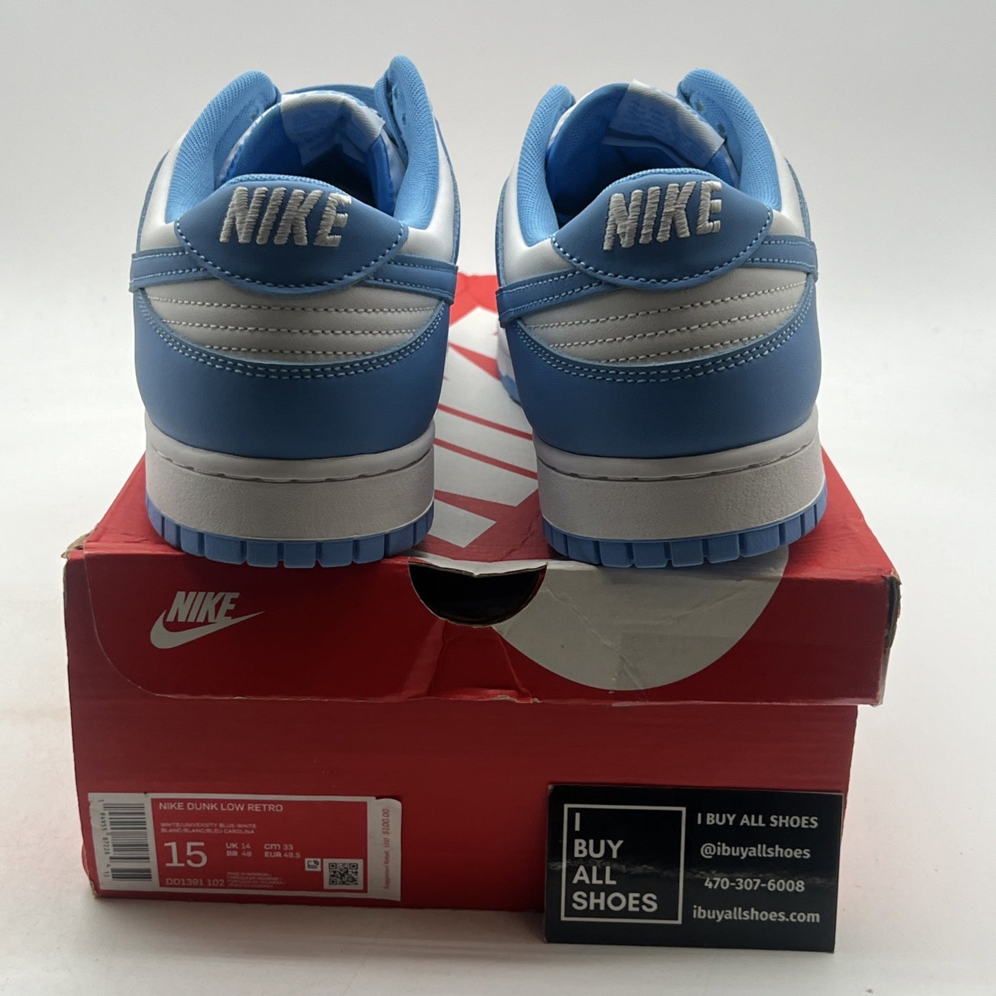Size 15 - Nike Dunk Low University Blue (DD1391-102)