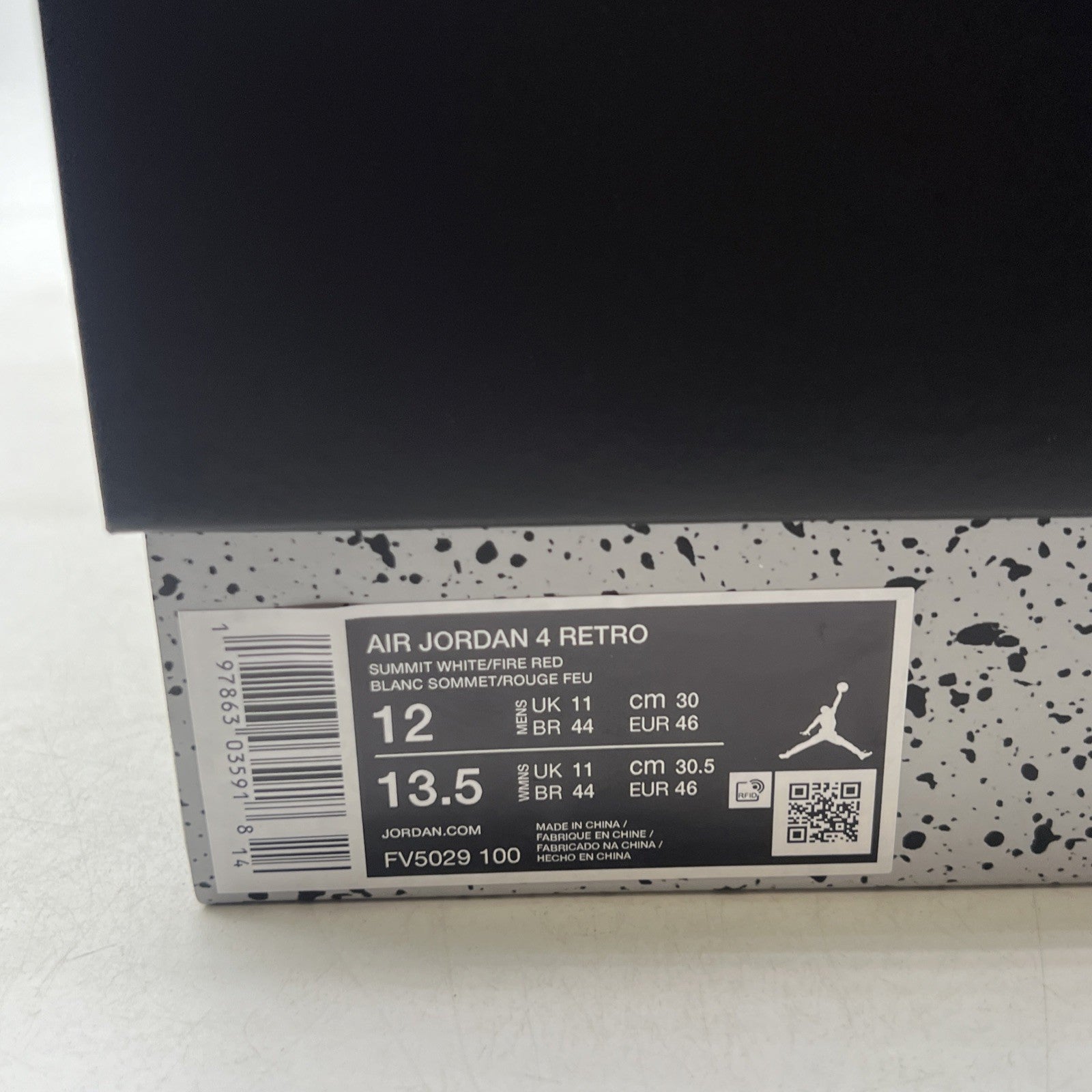Size 12 - Air Jordan 4 Retro OG 2025 White Cement (FV5029-100)