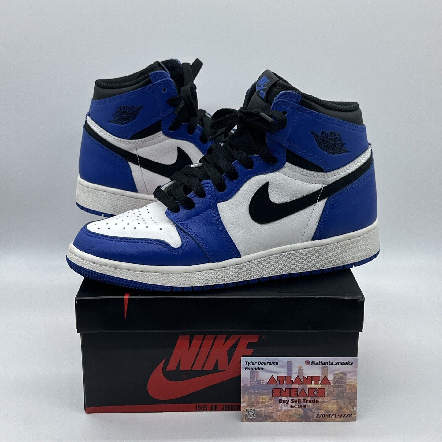 Nike Air Jordan 1 Retro High Game Royal Blue GS Size 5.5 (575441-403) Unisex