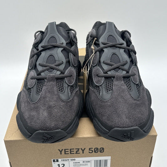 Size 12 - adidas Yeezy 500 Low Utility Black Suede & Mesh Comfy Boost Kanye West