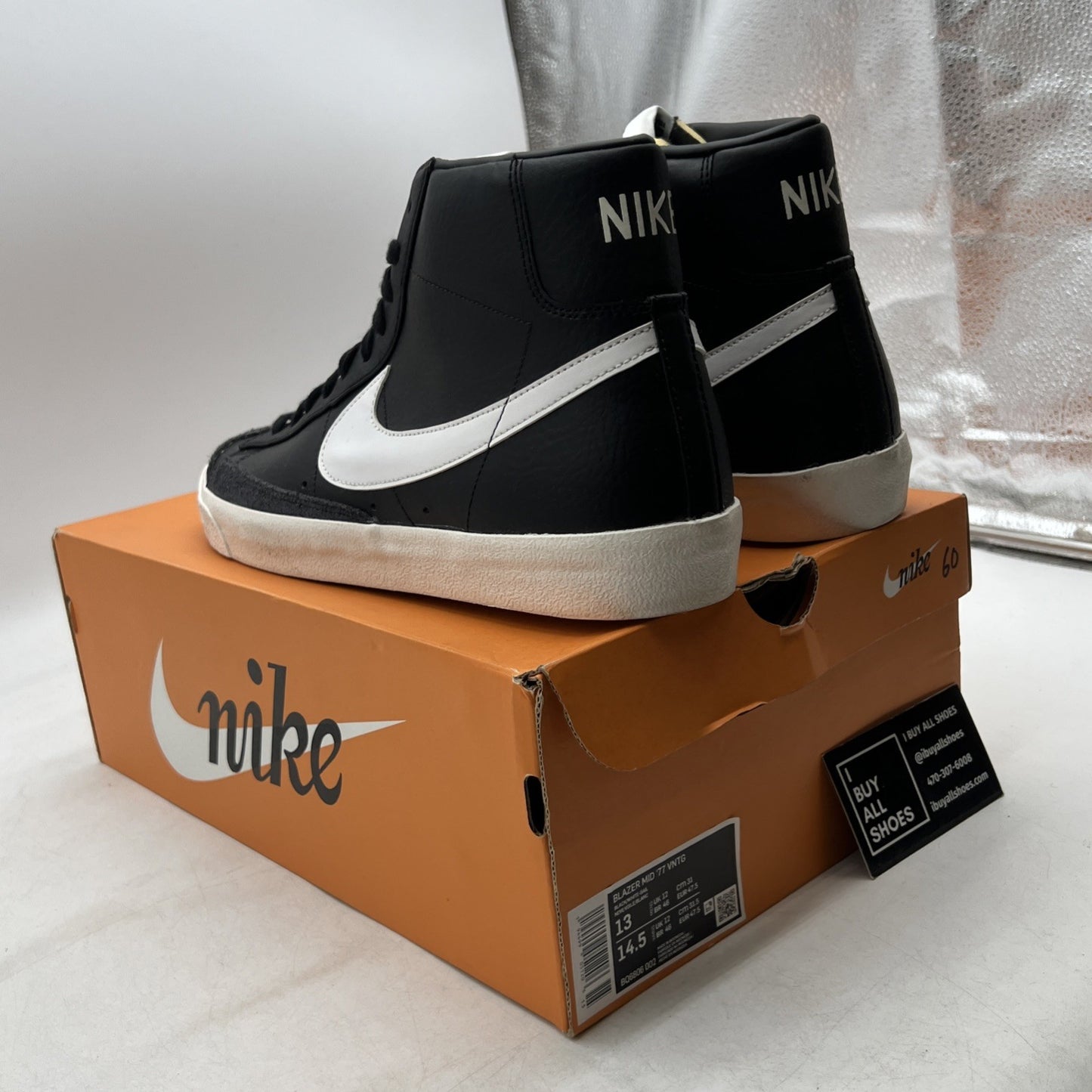 Size 13 - Nike Blazer '77 Vintage Mid Black Sail (BQ8606-002)
