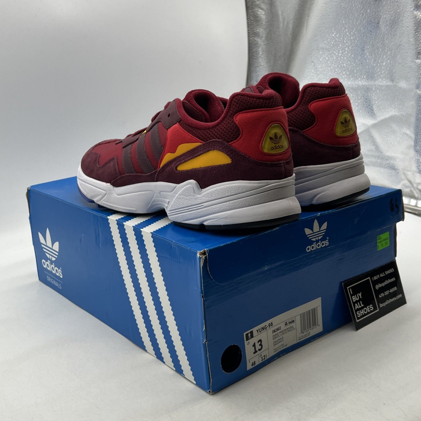 Size 13 - Adidas Yung-96 Collegiate Burgundy (DB2602)