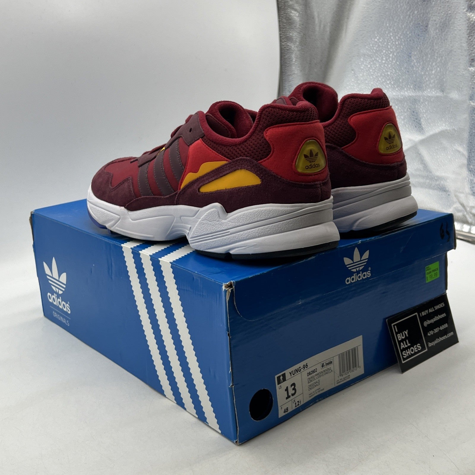 Size 13 - Adidas Yung-96 Collegiate Burgundy (DB2602)