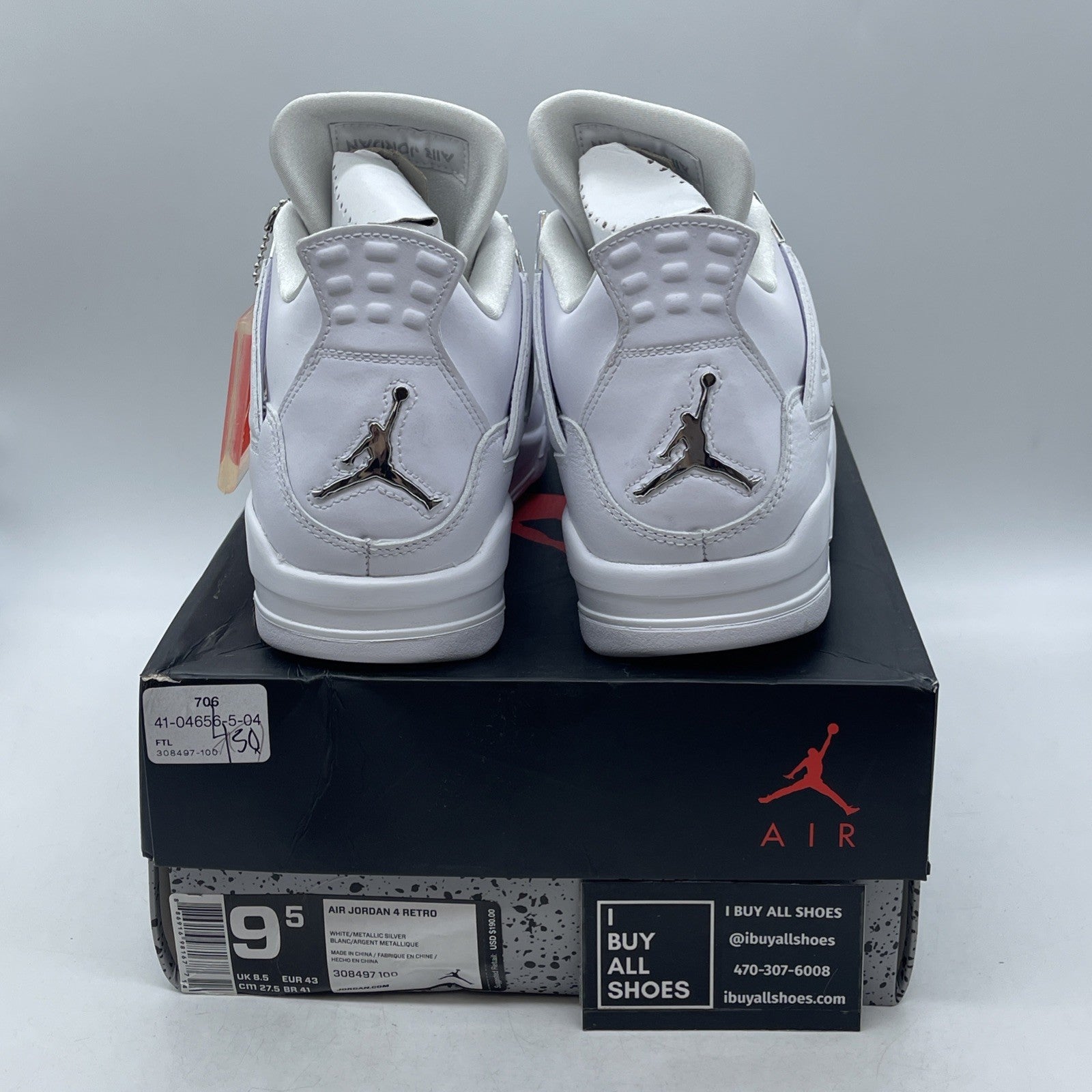 Size 9.5 - Air Jordan 4 Retro Mid Pure Money (308497-100)
