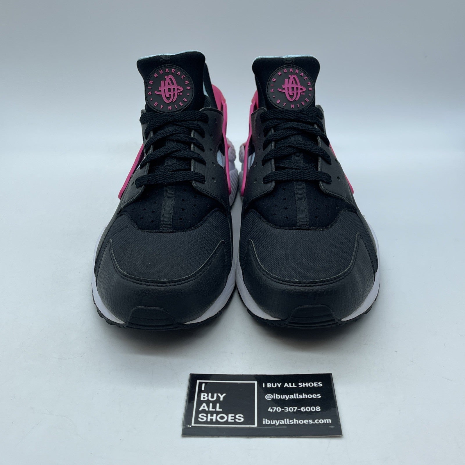 Size 12 - Nike Air Huarache Run South Beach Black Blue Pink Suede (BV2528-001)