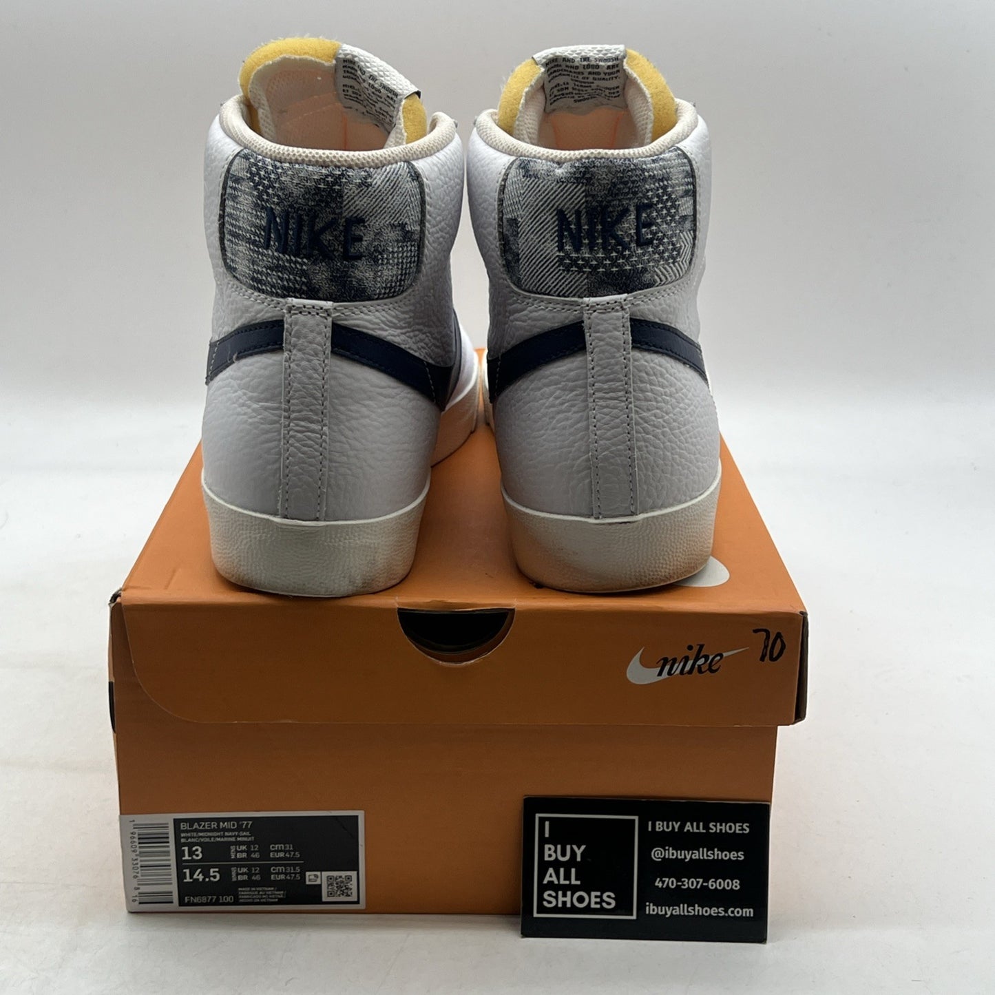 Size 13 - Nike Blazer '77 Mid Washed Denim (FN6877-100)