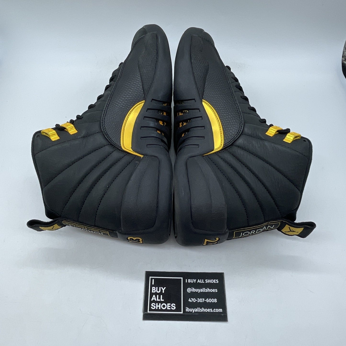 Size 10 - Jordan 12 Retro Mid Black Taxi Yellow Suede Leather (CT8013-071)