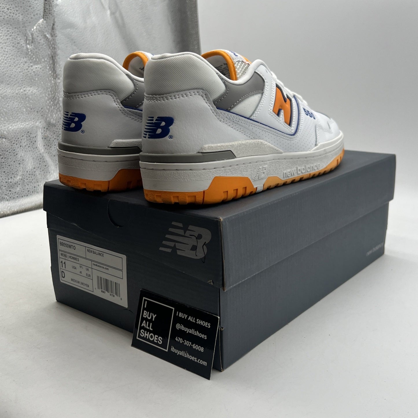 Size 11 - New Balance 550 Lakers Pack - Vibrant Orange (BB550WTO)