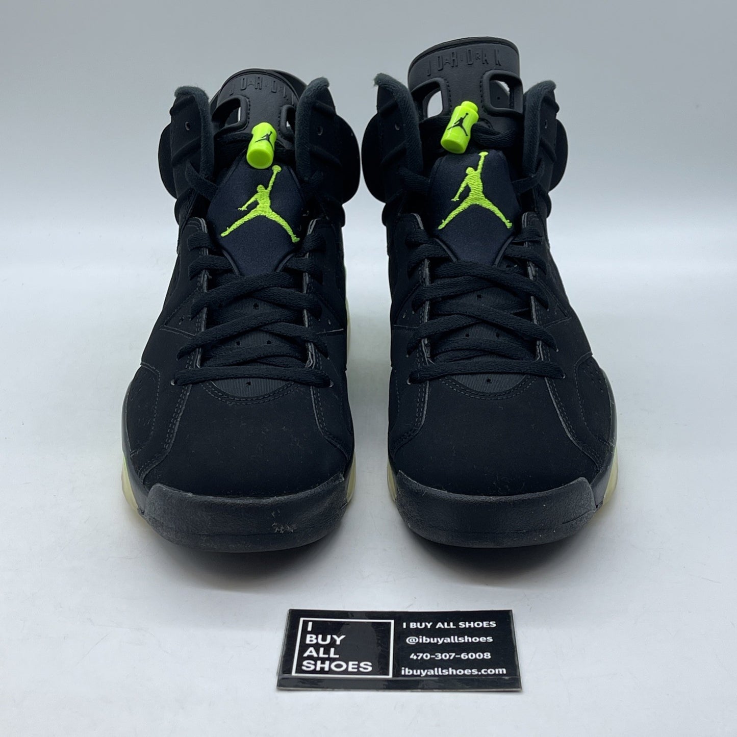 Size 10.5 - Jordan 6 Retro Electric Green Black Suede (CT8529-003)