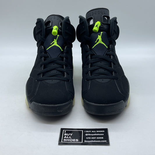 Size 10.5 - Jordan 6 Retro Electric Green Black Suede (CT8529-003)