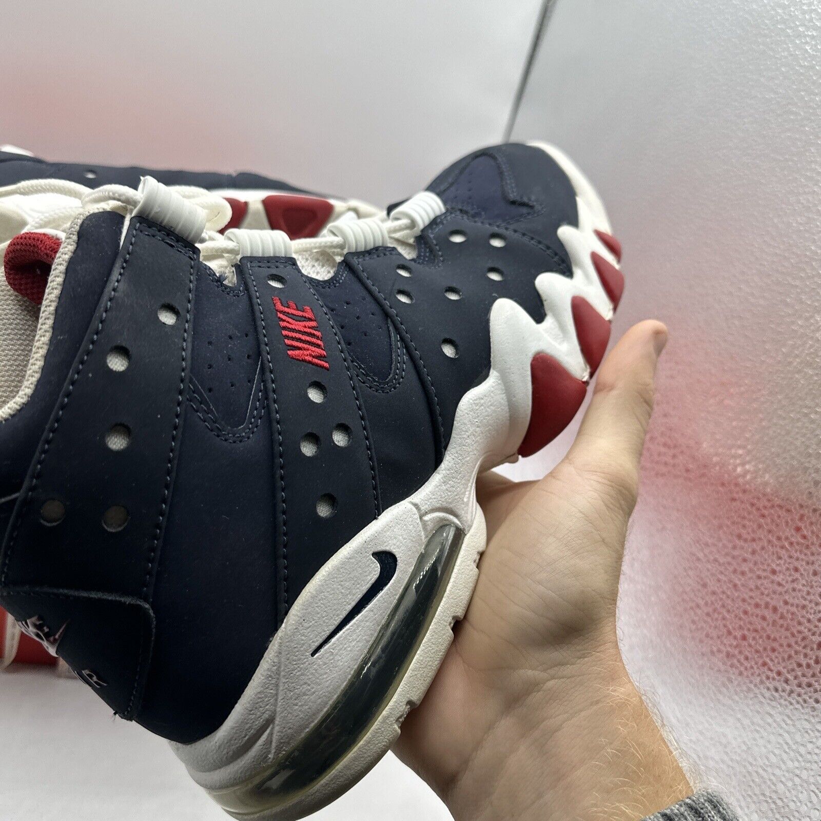 Size 8.5 - Nike Air Max2 CB 94 Obsidian Red White 2015 OG All Rare Air Barkley