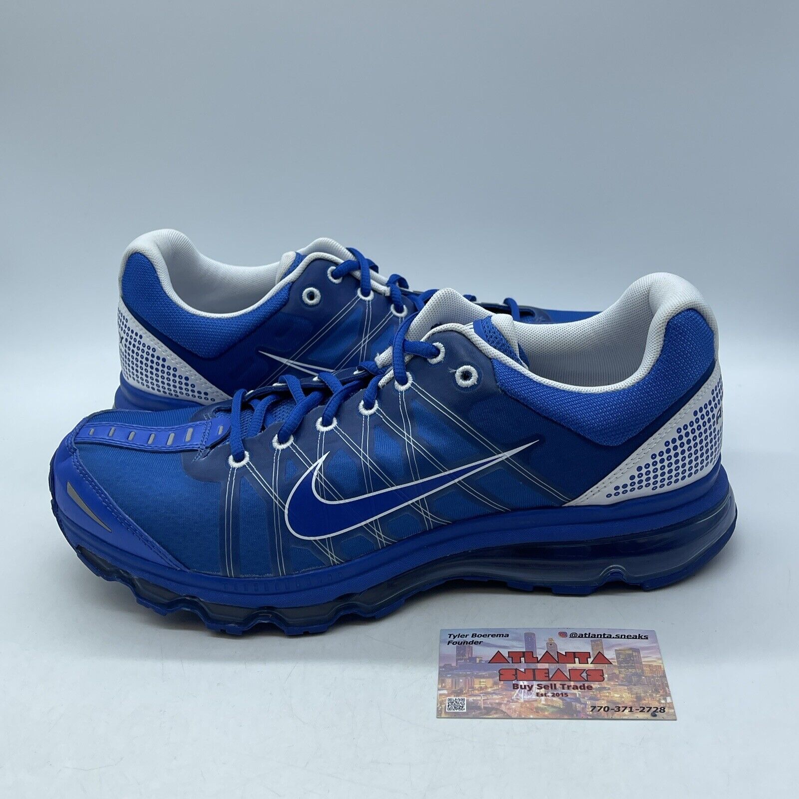 Size 11.5 - Nike Air Max+ 2009 Varsity Royal White Blue Suede (486978-400)