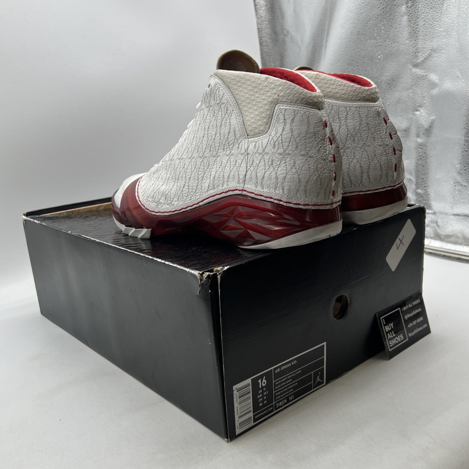 Size 16 - Air Jordan 23 OG White Varsity Red (318376-161)