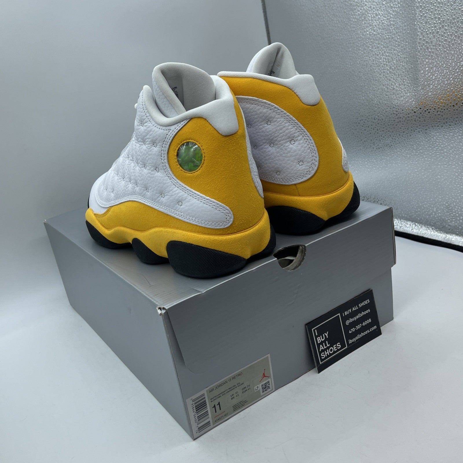 Size 11 - Air Jordan 13 Del Sol 2022 Yellow White Suede Leather (414571-167)