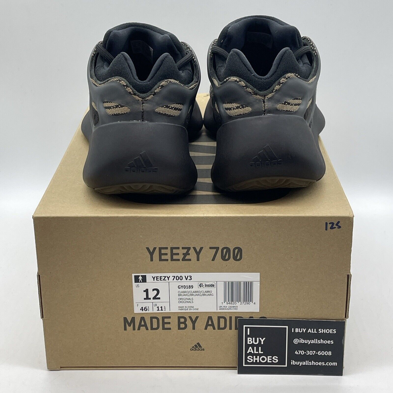 Size 12 - adidas Yeezy 700 V3 Clay Brown Black Suede Leather (GY0189)