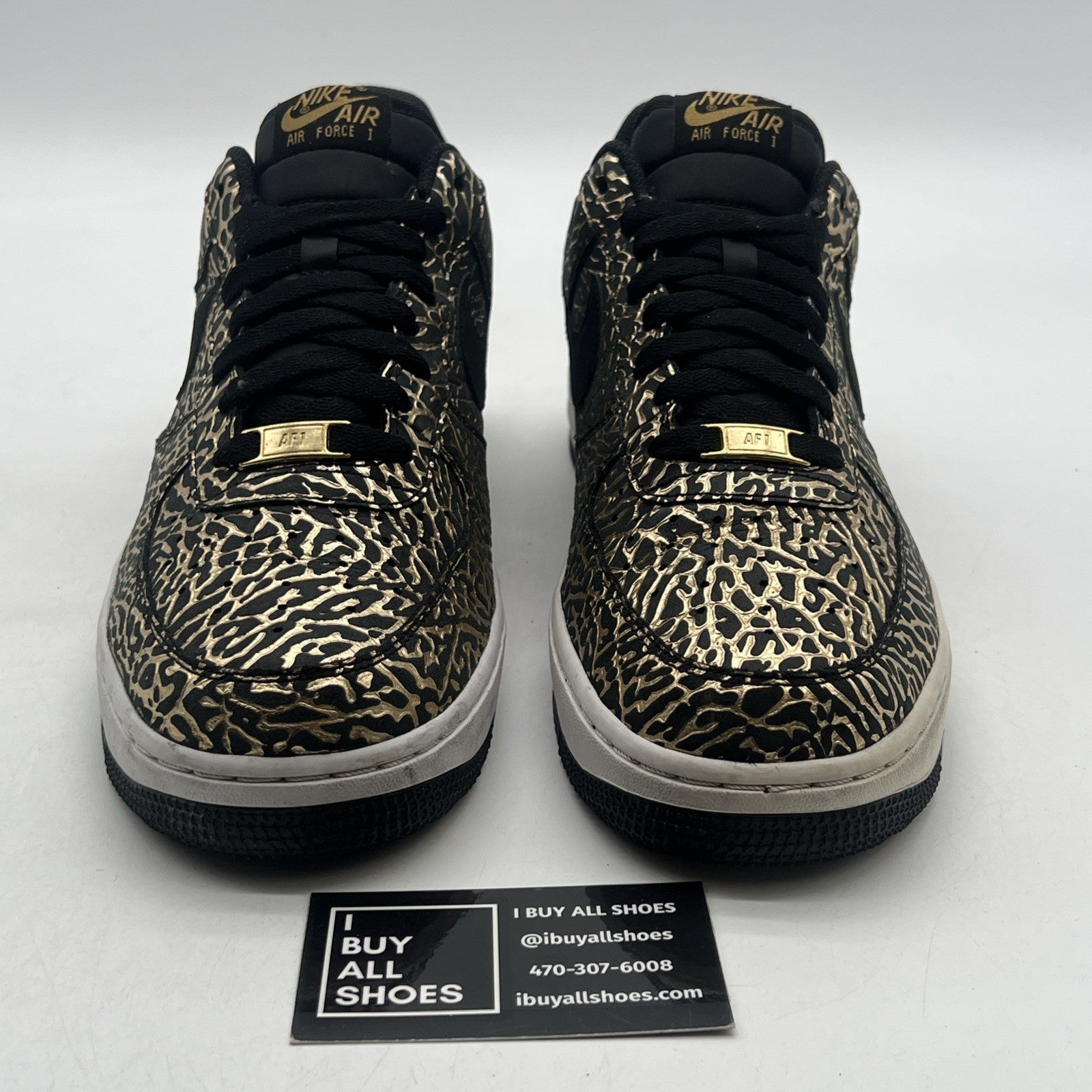 Size 10.5 - Nike Air Force 1 Low Black (488298-702)