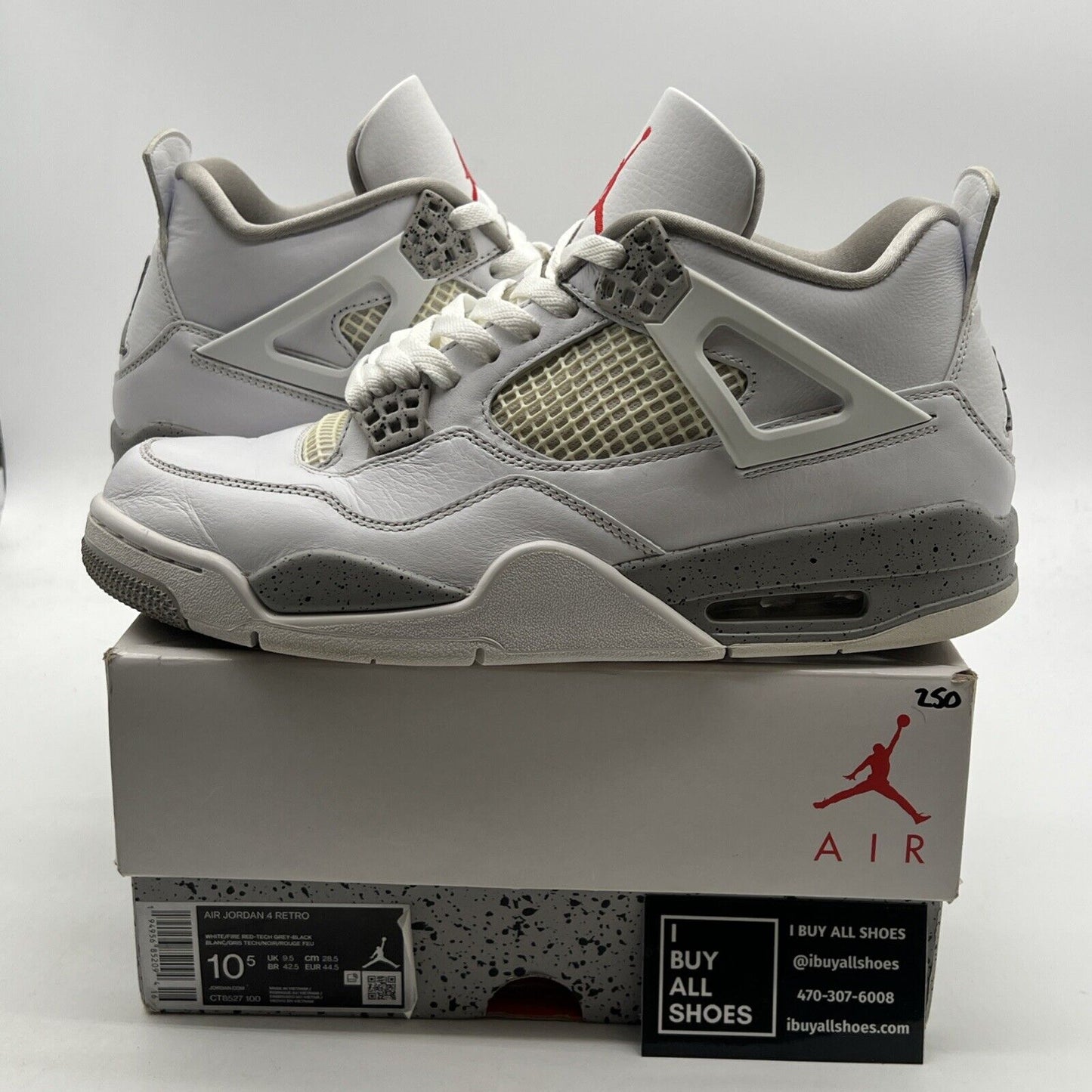 Size 10.5 - Air Jordan 4 Retro Mid White Oreo (CT8527-100)