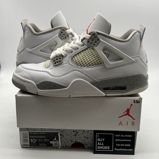 Size 10.5 - Air Jordan 4 Retro Mid White Oreo (CT8527-100)