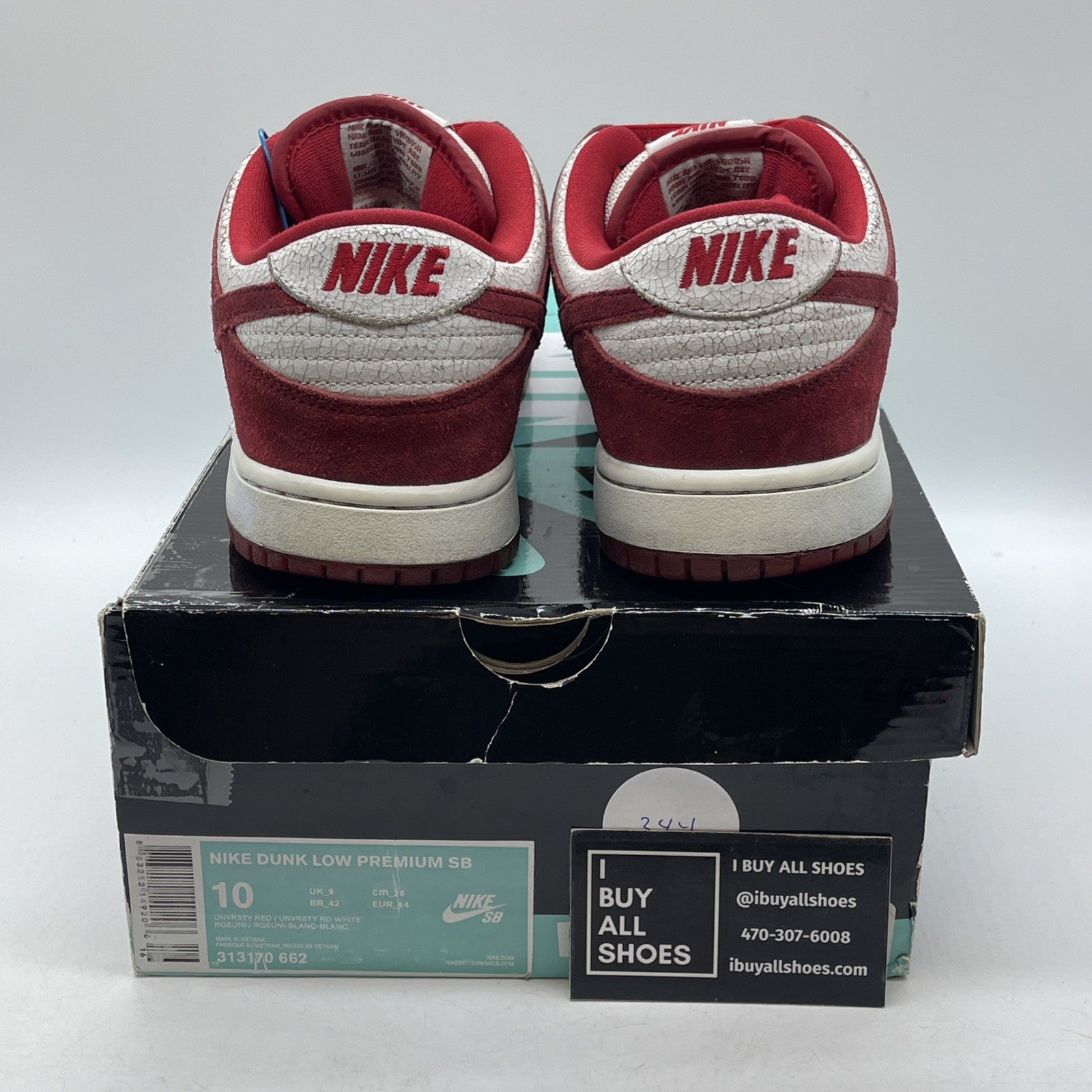Size 10 - Nike Dunk Premium SB Low Valentine's Day 2014 Suede (313170-662)