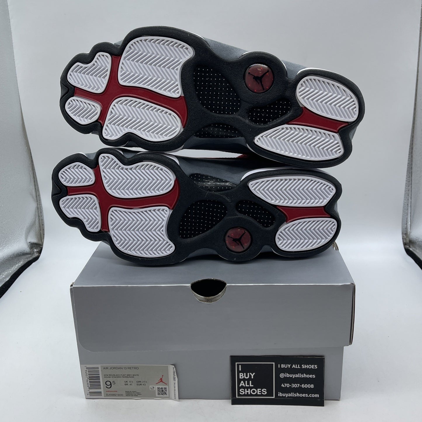 Size 9.5 - Air Jordan 13 Gym Red Flint Grey (DJ5982600)