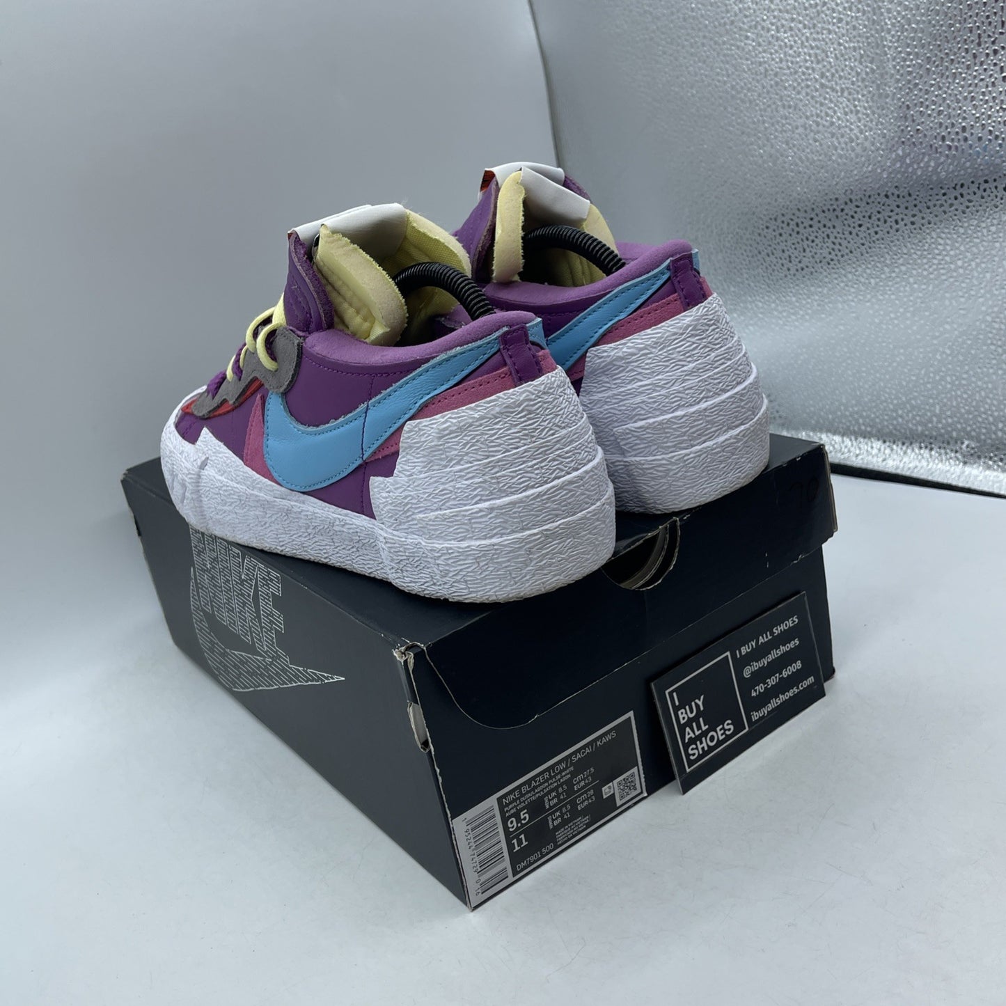 Size 9.5 - KAWS x sacai x Nike Blazer Low Purple Dusk (DM7901-500