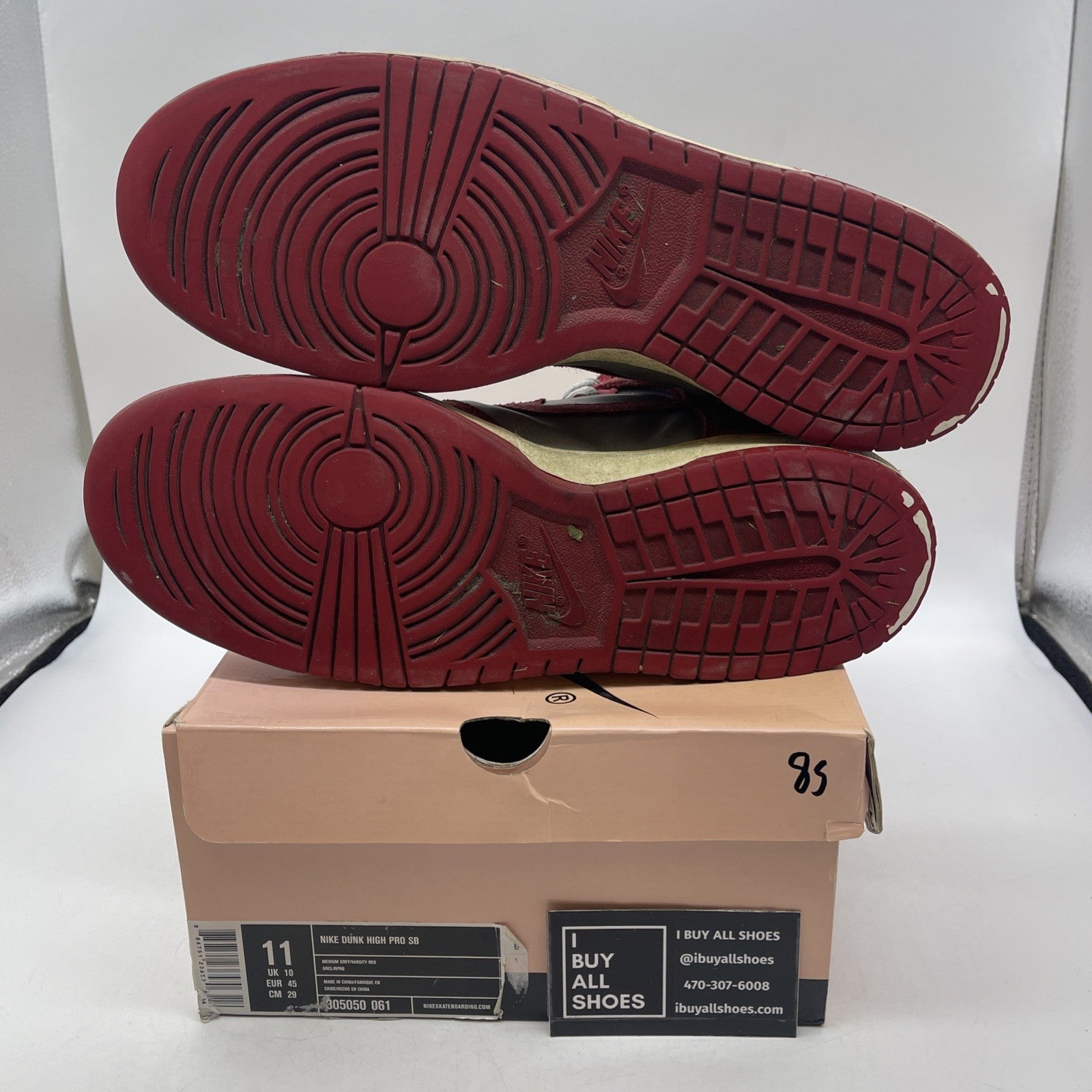 Size 11 - Nike Dunk Pro SB High UNLV (305050-061)