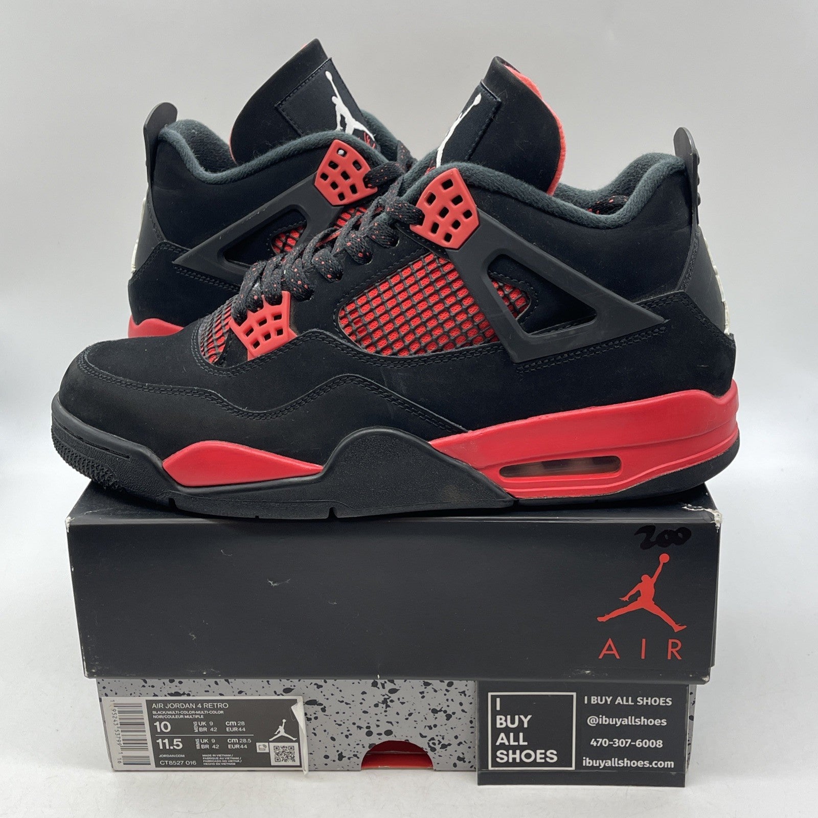 Size 10 - Air Jordan 4 Retro Mid Red Thunder (CT8527–016)