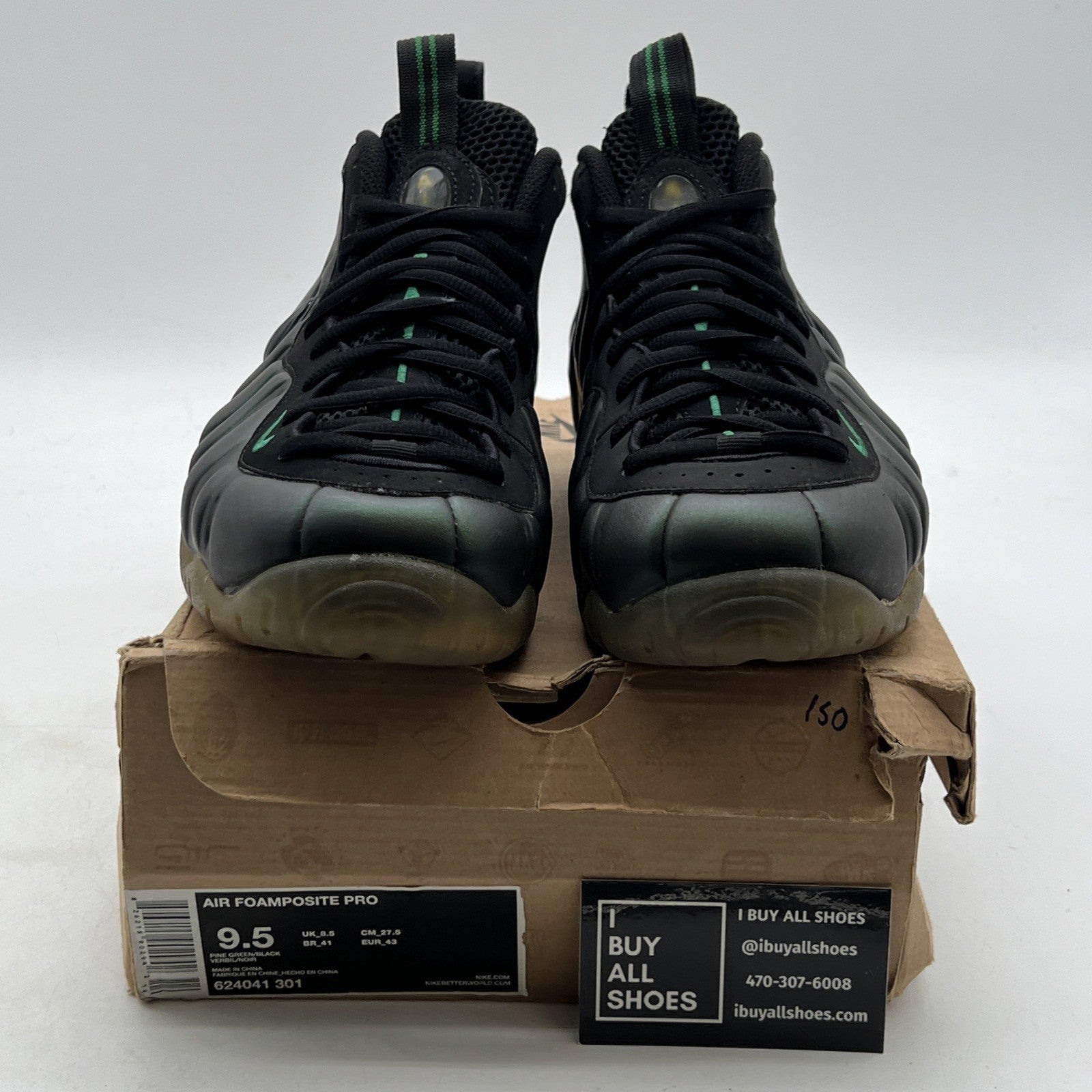 Size 9.5 - Nike Air Foamposite Pro Pine Green (624041-301)