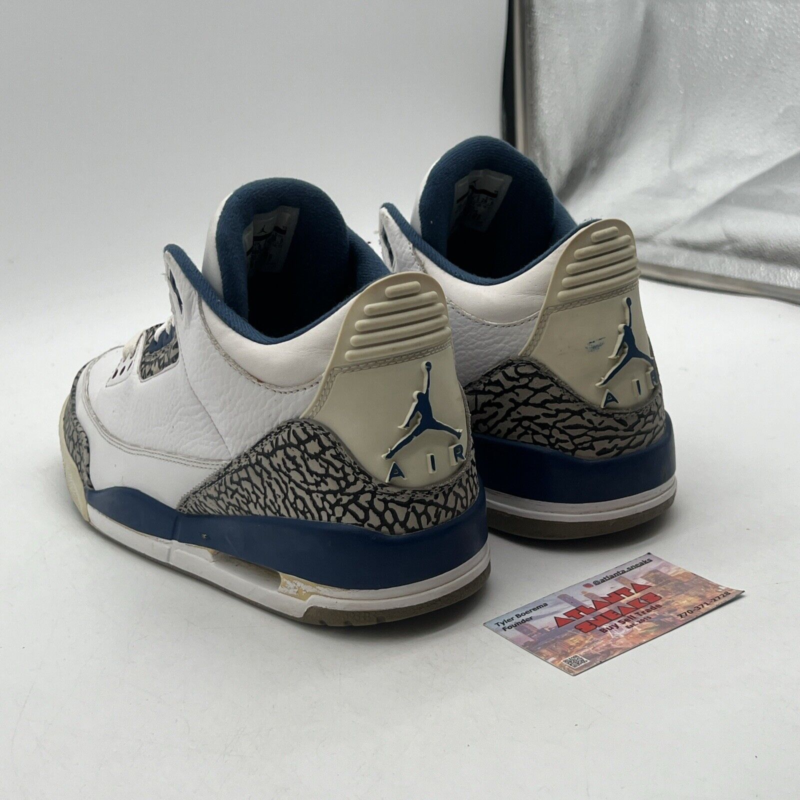 Size 10.5 - Air Jordan 3 Retro 2011 True Blue White Red (136064-104)