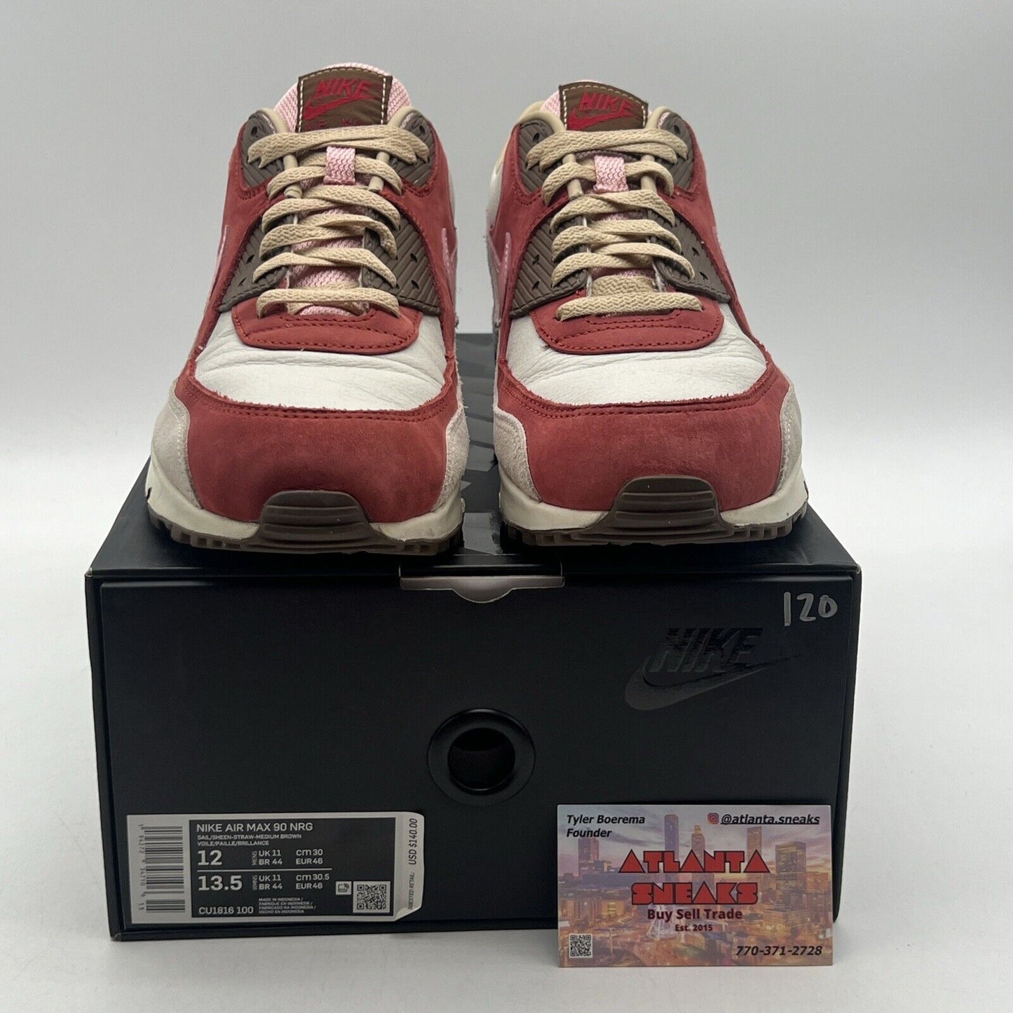 Size 12 - Nike DQM x Air Max 90 2021 Bacon Brown Pink Suede (CU1816-100)