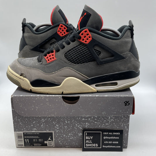 Size 11 - Jordan 4 Retro Mid Infrared Grey Black Suede (DH6927-061)