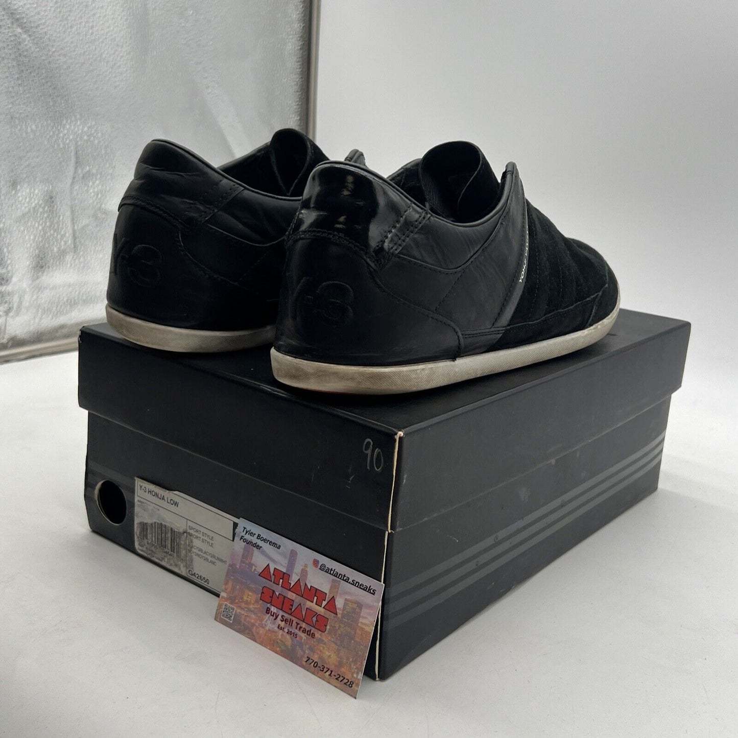 Size 10 - Adidas Mens Yohji Yamamoto Sneakers Black (G42650) Low Top