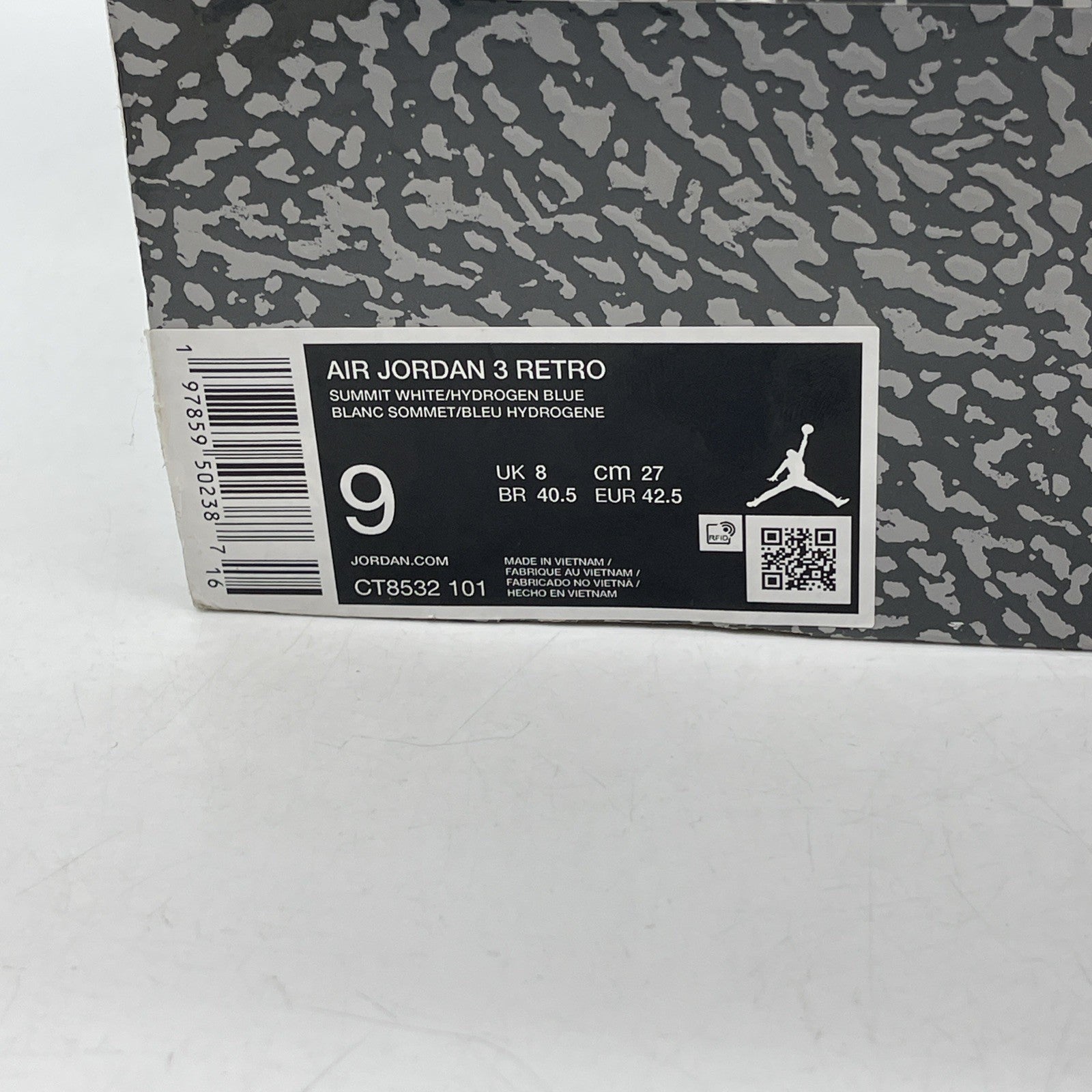Size 9 - Air Jordan 3 Retro Lucky Shorts Blue Grey Suede Leather (CT8532-101)