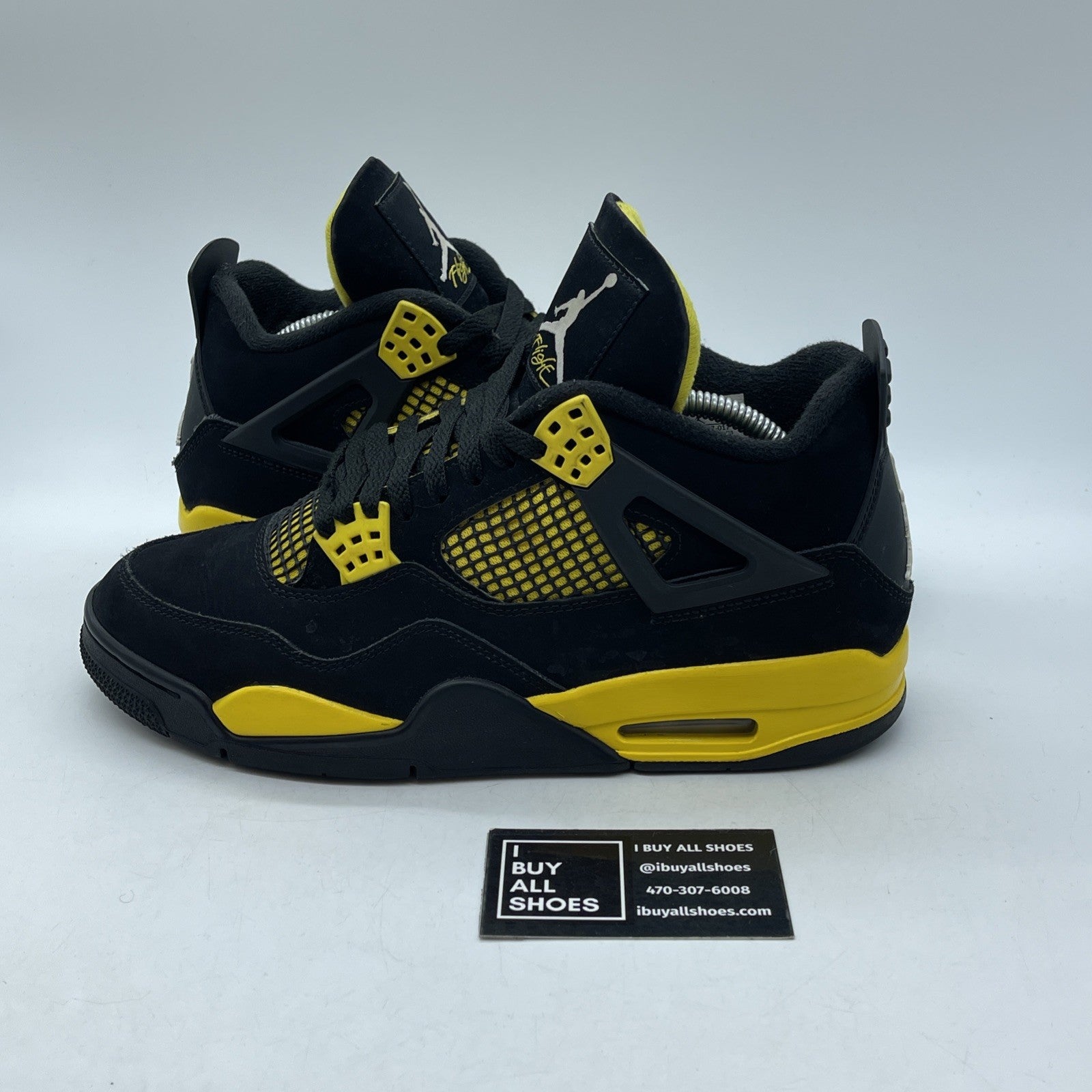 Size 9.5 - Jordan 4 Retro Mid Thunder Yellow Black Suede (DH6927-017)