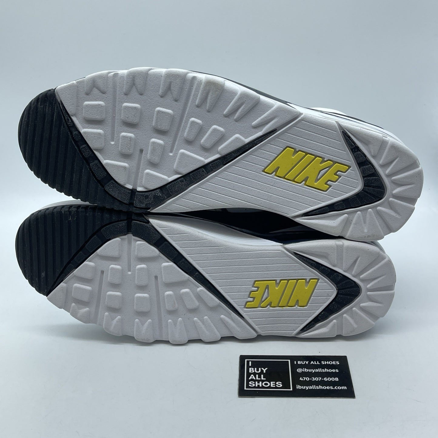 Size 13 - Nike Air Trainer SC High White Black Yellow Suede Leather (302346-110)
