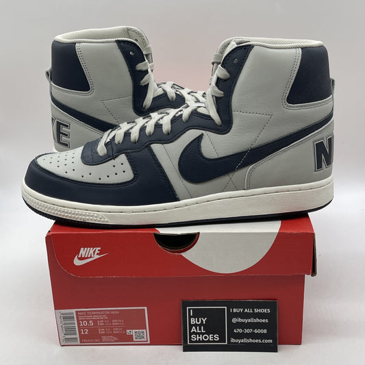 Size 10.5 - Nike Terminator High Georgetown Grey Blue Leather (FB1832-001)