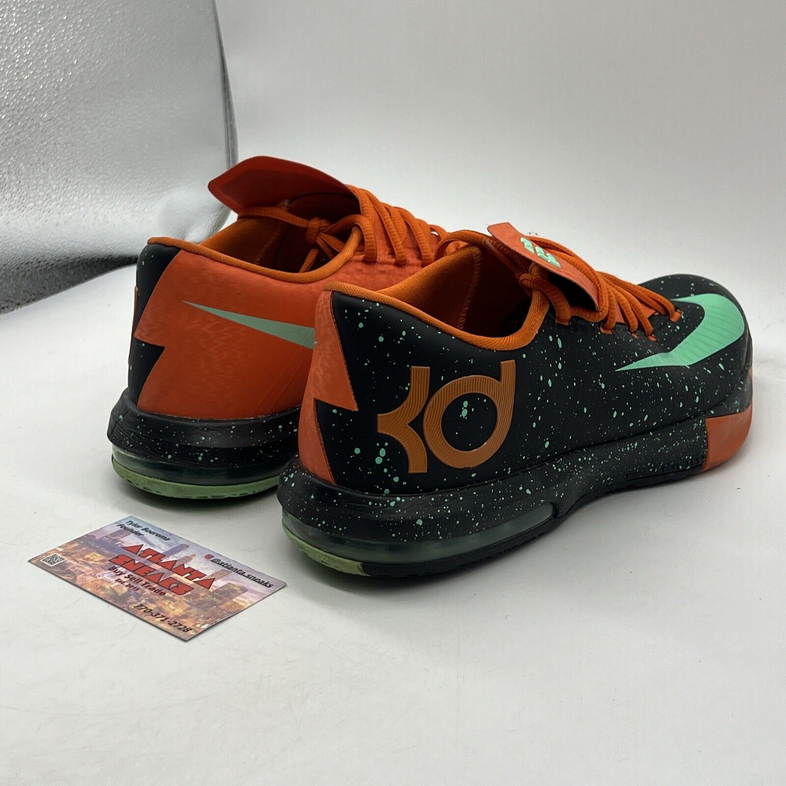 Size 9.5 - Nike KD 6 Texas - 599424-002 Black Orange Mint (599424-002)